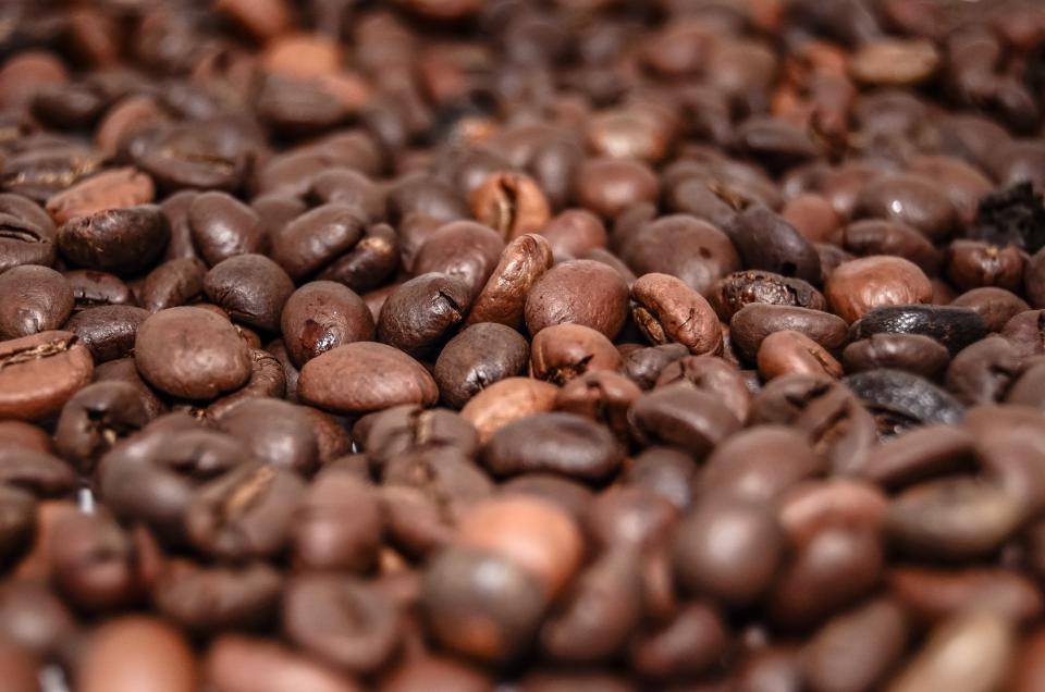 焙煎したコーヒー豆